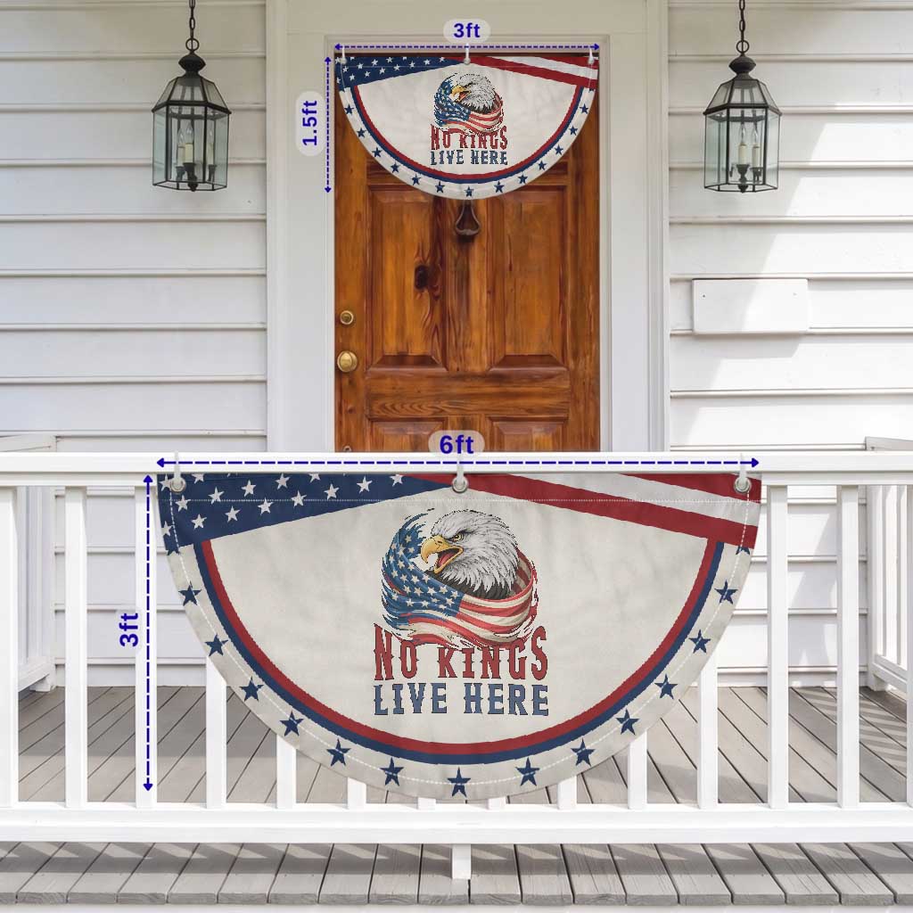 No Kings Live Here Patriotic Fan Flag American Eagle Lover