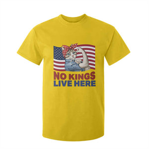 No Kings Live Here T Shirt For Kid Funny Rosie The Riveter Cat Feminist Gift TS12 Daisy Print Your Wear