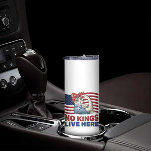No Kings Live Here Skinny Tumbler Funny Rosie The Riveter Cat Feminist Gift TS12 Print Your Wear