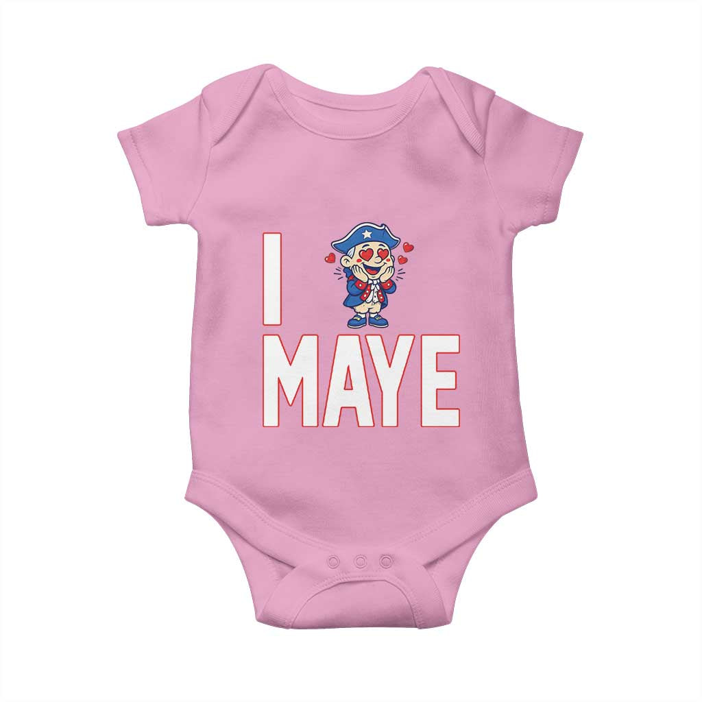 I Love Maye Baby Onesie Funny QB Sport Fan TS12 Light Pink Print Your Wear
