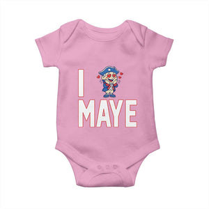 I Love Maye Baby Onesie Funny QB Sport Fan TS12 Light Pink Print Your Wear
