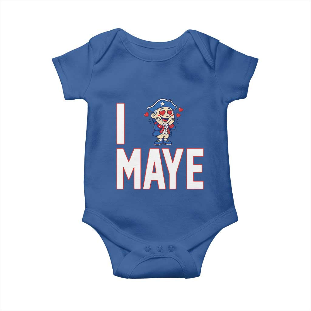 I Love Maye Baby Onesie Funny QB Sport Fan TS12 Royal Blue Print Your Wear
