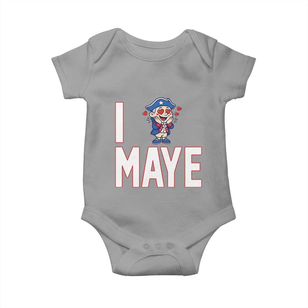 I Love Maye Baby Onesie Funny QB Sport Fan TS12 Sport Gray Print Your Wear