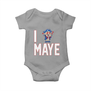 I Love Maye Baby Onesie Funny QB Sport Fan TS12 Sport Gray Print Your Wear