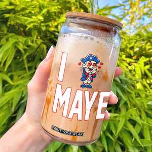 I Love Maye Glass Can Funny QB Sport Fan TS12 White Print Your Wear