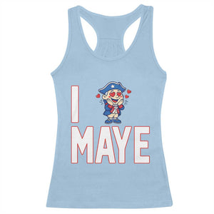 I Love Maye Racerback Tank Top Funny QB Sport Fan TS12 Light Blue Print Your Wear