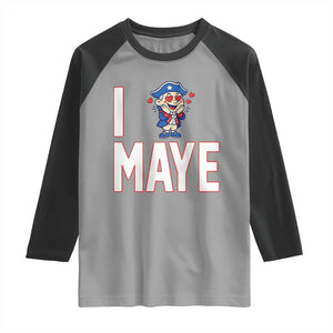 I Love Maye Raglan Shirt Funny QB Sport Fan TS12 Sport Gray Black Print Your Wear