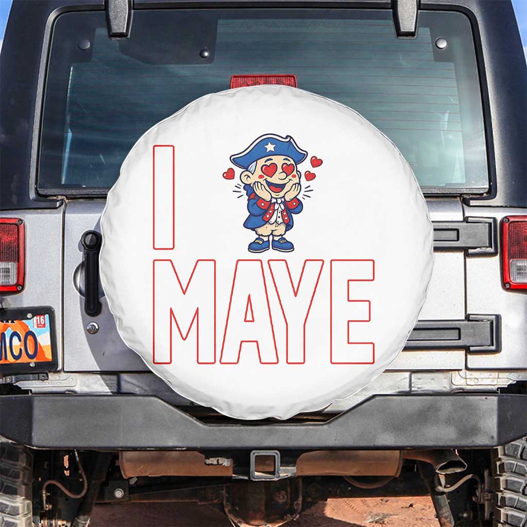 I Love Maye Spare Tire Cover Funny QB Sport Fan TS12 No hole Black Print Your Wear