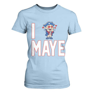 I Love Maye T Shirt For Women Funny QB Sport Fan TS12 Light Blue Print Your Wear
