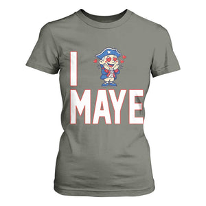 I Love Maye T Shirt For Women Funny QB Sport Fan TS12 Military Green Print Your Wear