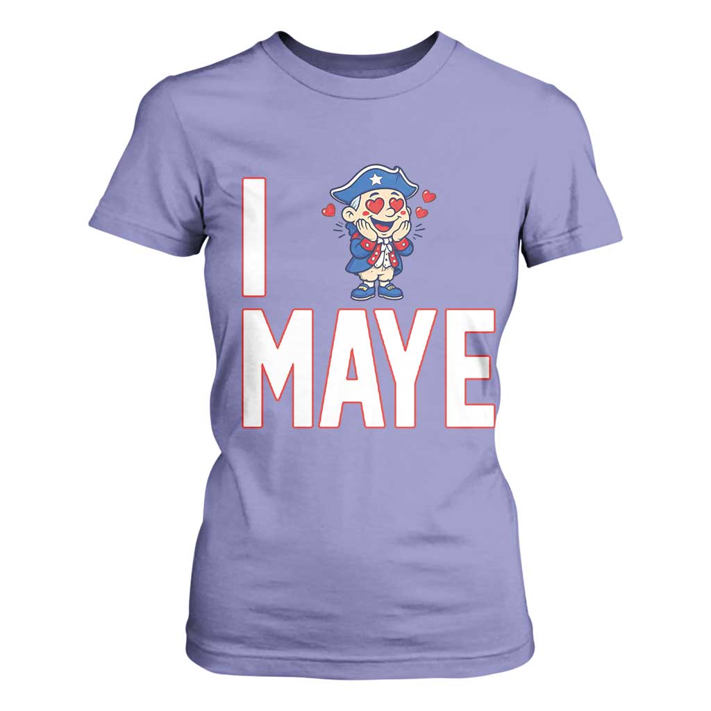 I Love Maye T Shirt For Women Funny QB Sport Fan TS12 Violet Print Your Wear