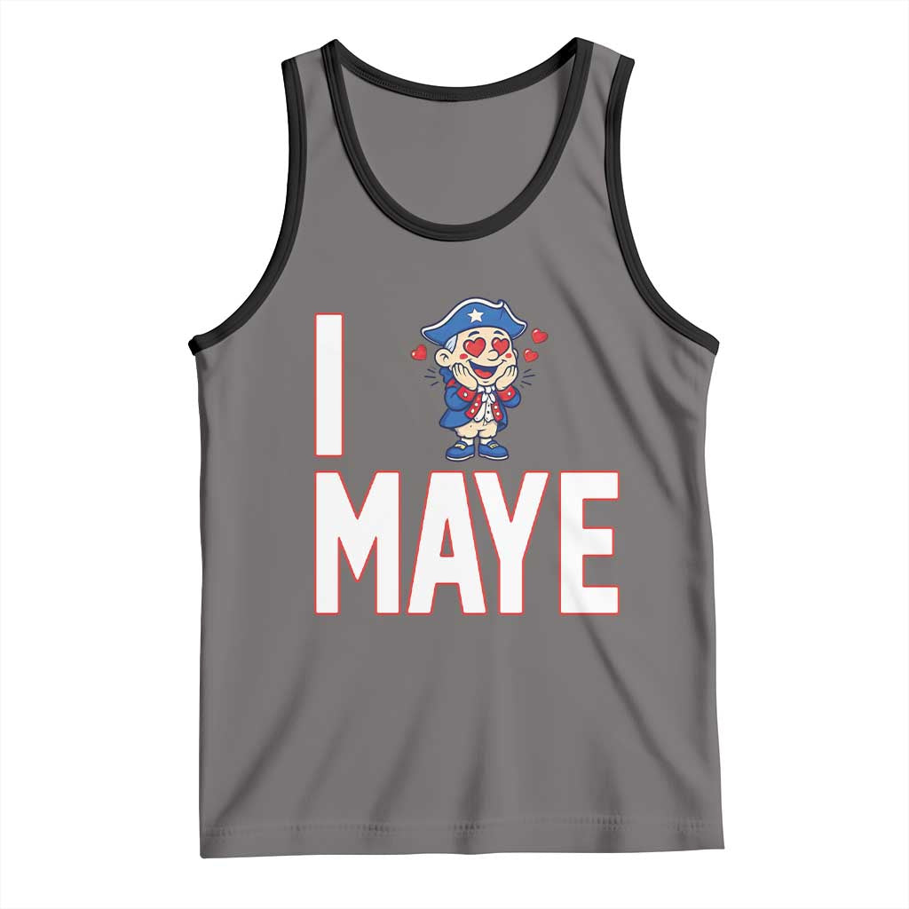 I Love Maye Tank Top Funny QB Sport Fan TS12 Deep Heather Black Print Your Wear