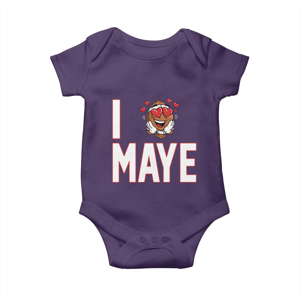 I Love Maye Baby Onesie Football Lover Gift For NE Fan TS12 Purple Print Your Wear