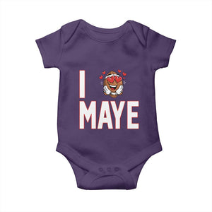 I Love Maye Baby Onesie Football Lover Gift For NE Fan TS12 Purple Print Your Wear