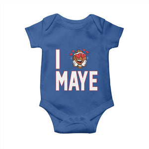 I Love Maye Baby Onesie Football Lover Gift For NE Fan TS12 Royal Blue Print Your Wear