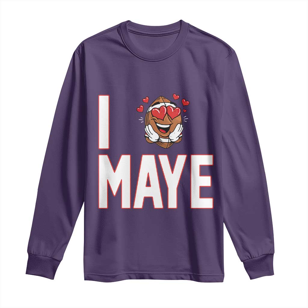 I Love Maye Long Sleeve Shirt Football Lover Gift For NE Fan TS12 Purple Print Your Wear