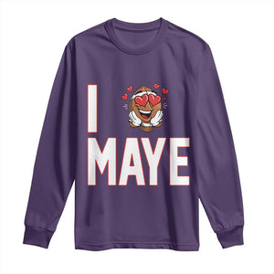 I Love Maye Long Sleeve Shirt Football Lover Gift For NE Fan TS12 Purple Print Your Wear