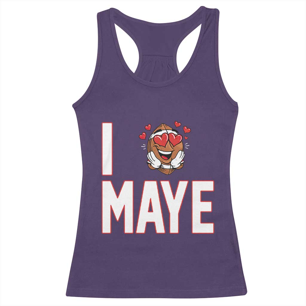 I Love Maye Racerback Tank Top Football Lover Gift For NE Fan TS12 Purple Print Your Wear