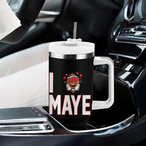 I Love Maye Tumbler With Handle Football Lover Gift For NE Fan TS12 Print Your Wear