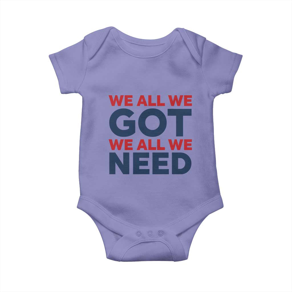 We All We Got We All We Need Baby Onesie Funny Football Lover Gift TS12 Violet Print Your Wear