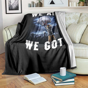 We All We Got Football Helmet Victory Graphic Throw Blanket TS12 Print Your Wear
