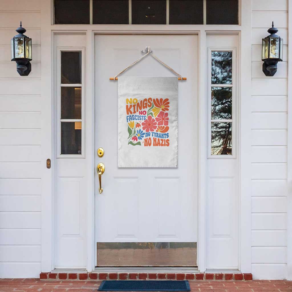 No Kings Wildflower Protest Garden Flag No Fascists No Tyrants No Nazis TS12 Print Your Wear