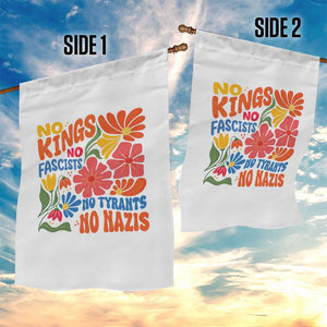 No Kings Wildflower Protest Garden Flag No Fascists No Tyrants No Nazis TS12 Print Your Wear