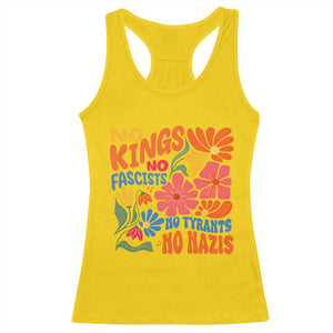 No Kings Wildflower Protest Racerback Tank Top No Fascists No Tyrants No Nazis TS12 Daisy Print Your Wear