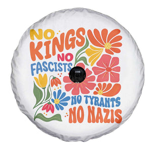 No Kings Wildflower Protest Spare Tire Cover No Fascists No Tyrants No Nazis TS12 Print Your Wear