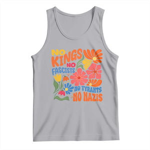 No Kings Wildflower Protest Tank Top No Fascists No Tyrants No Nazis TS12 Athletic Heather Print Your Wear