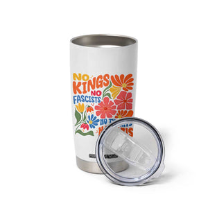 No Kings Wildflower Protest Tumbler Cup No Fascists No Tyrants No Nazis TS12 Print Your Wear