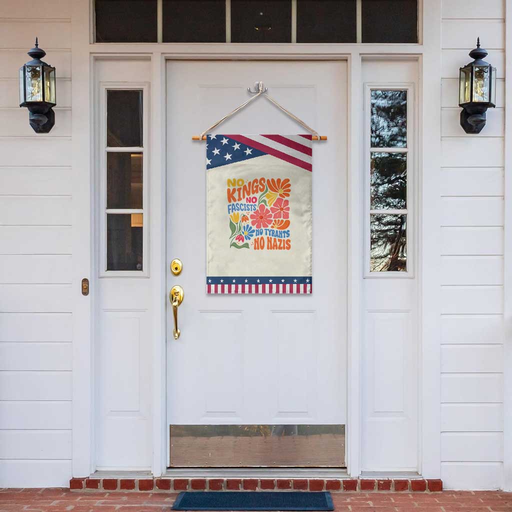 No Kings Wildflower Protest Garden Flag No Fascists No Tyrants No Nazis TS12 Print Your Wear