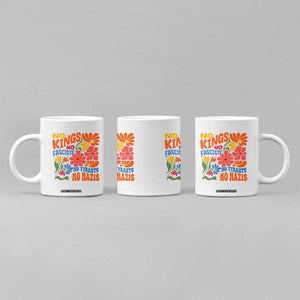 No Kings Wildflower Protest Coffee Mug No Fascists No Tyrants No Nazis TS12 Print Your Wear