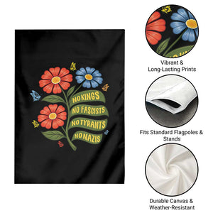 Wildflower Protest Freedom Gift Garden Flag No Kings No Fascists No Tyrants TS12 Print Your Wear