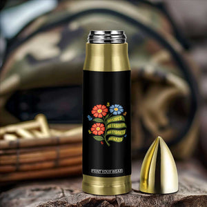 Wildflower Protest Freedom Gift Bullet Tumbler No Kings No Fascists No Tyrants TS12 Print Your Wear