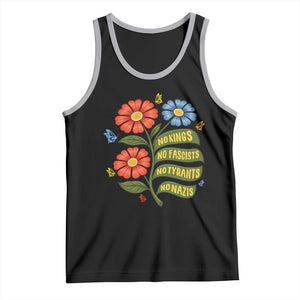 Wildflower Protest Freedom Gift Tank Top No Kings No Fascists No Tyrants TS12 Black Athletic Heather Print Your Wear