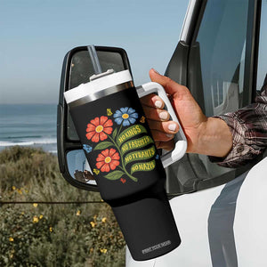 Wildflower Protest Freedom Gift Tumbler With Handle No Kings No Fascists No Tyrants TS12 Print Your Wear