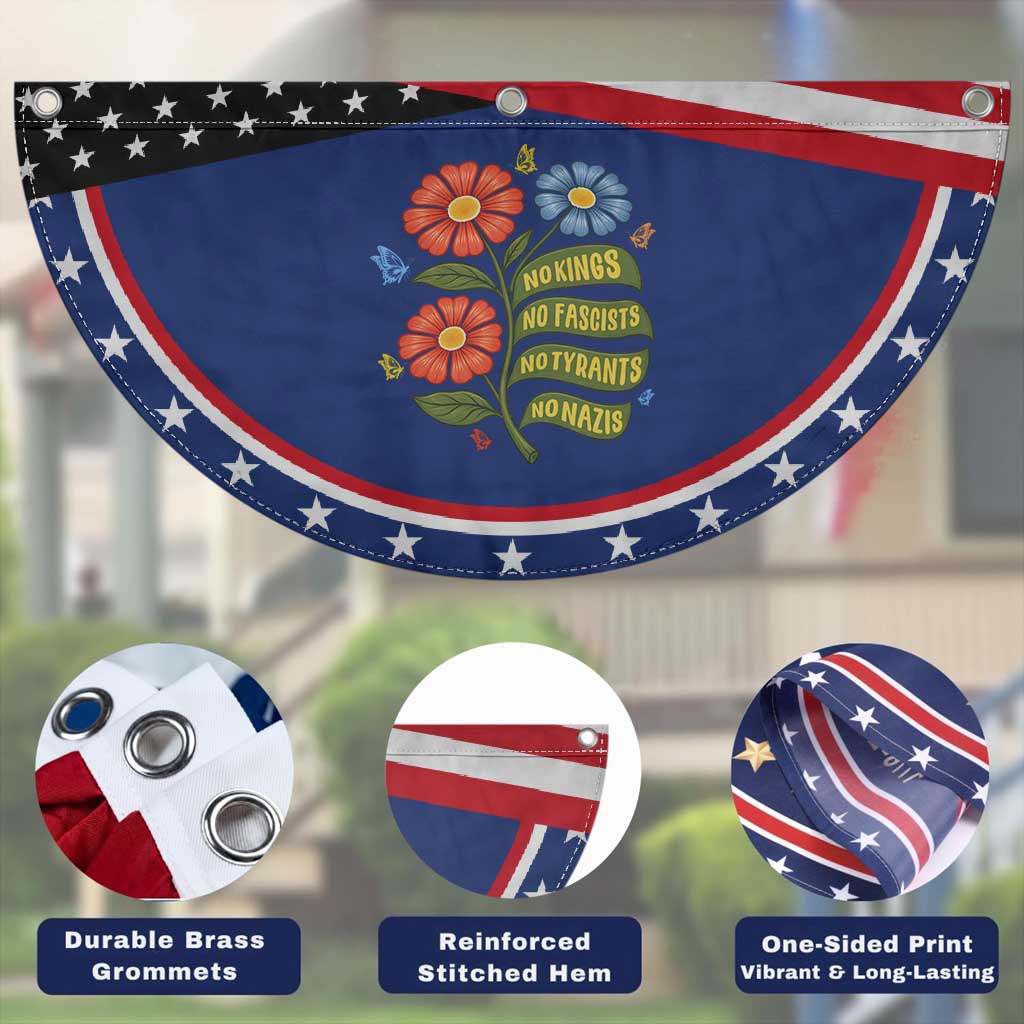 Wildflower Protest Freedom Gift Patriotic Fan Flag No Kings No Fascists No Tyrants