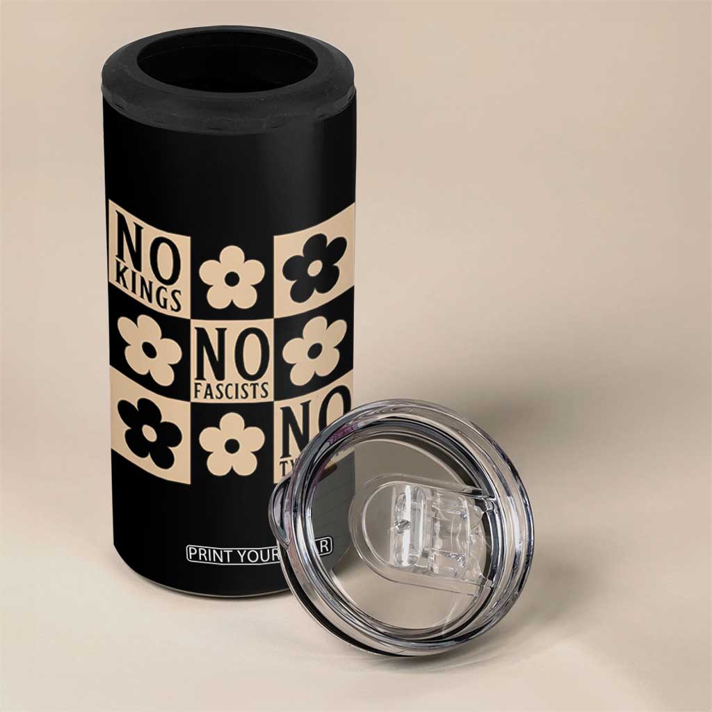 No Kings Wildflower Retro Boho Floral 4 in 1 Can Cooler Tumbler TS12 Print Your Wear