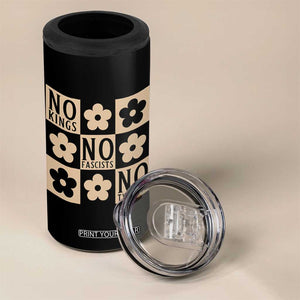 No Kings Wildflower Retro Boho Floral 4 in 1 Can Cooler Tumbler TS12 Print Your Wear