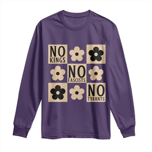 No Kings Wildflower Retro Boho Floral Long Sleeve Shirt TS12 Purple Print Your Wear