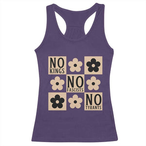 No Kings Wildflower Retro Boho Floral Racerback Tank Top TS12 Purple Print Your Wear