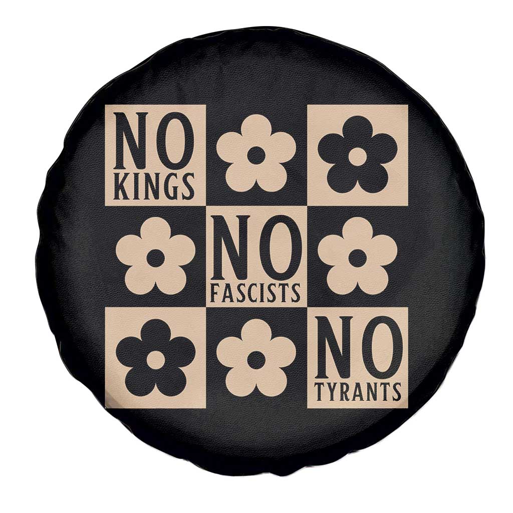 No Kings Wildflower Retro Boho Floral Spare Tire Cover TS12 Print Your Wear
