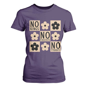No Kings Wildflower Retro Boho Floral T Shirt For Women TS12 Purple Print Your Wear