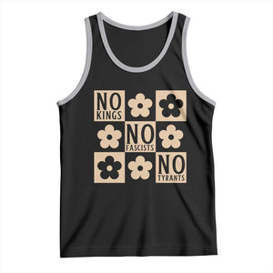 No Kings Wildflower Retro Boho Floral Tank Top TS12 Black Athletic Heather Print Your Wear