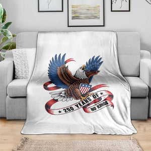 No Kings Throw Blanket USA 250th Anniversary Freedom Eagle TS12 Print Your Wear