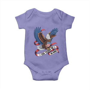 No Kings Baby Onesie USA 250th Anniversary Freedom Eagle TS12 Violet Print Your Wear
