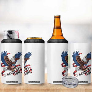 No Kings 4 in 1 Can Cooler Tumbler USA 250th Anniversary Freedom Eagle TS12 Print Your Wear