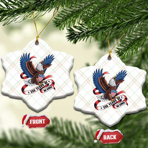 No Kings Ceramic Ornament USA 250th Anniversary Freedom Eagle TS12 Print Your Wear