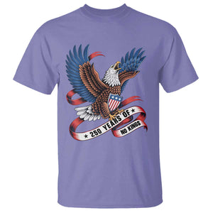 No Kings T Shirt USA 250th Anniversary Freedom Eagle TS12 Violet Print Your Wear